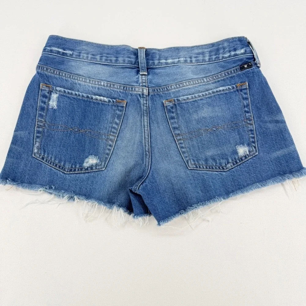 Lucky Brand The Cutoff Denim Shorts Womens Size 4 Distressed Raw Hem
